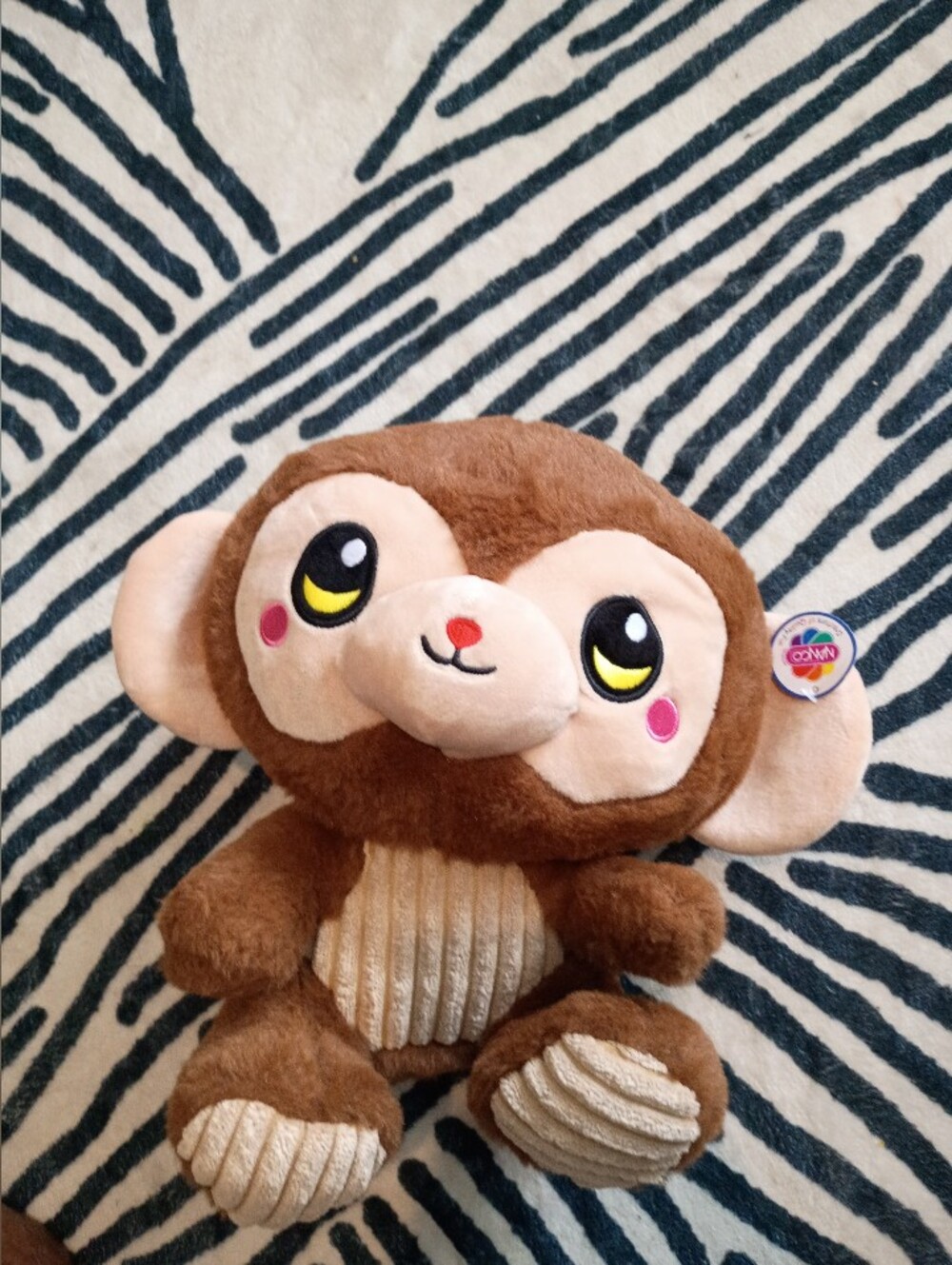 CozyKidz Brown Monkey Plush Stuffed Animal - Soft Cuddly Toy